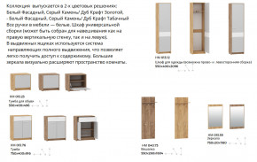 Прихожая Нортон Дуб Крафт Золотой/Серый Камень в Лесном - lesnoj.magazinmebel.ru | фото - изображение 3