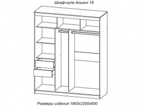 Шкаф-купе Альянс 18 комплект зеркал №4 в Лесном - lesnoj.magazinmebel.ru | фото - изображение 2