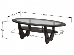 Стол журнальный Юпитер со стеклом СЖС-01 венге в Лесном - lesnoj.magazinmebel.ru | фото - изображение 2