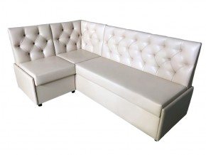 Угловой диван Призма со стяжками белый со спальным местом в Лесном - lesnoj.magazinmebel.ru | фото