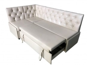 Угловой диван Призма со стяжками белый со спальным местом в Лесном - lesnoj.magazinmebel.ru | фото - изображение 3