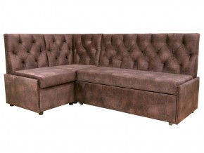 Угловой диван Призма со стяжкми коричневый со спальным местом в Лесном - lesnoj.magazinmebel.ru | фото