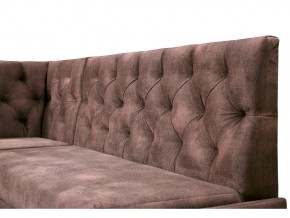 Угловой диван Призма со стяжкми коричневый со спальным местом в Лесном - lesnoj.magazinmebel.ru | фото - изображение 2