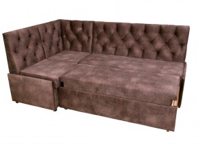 Угловой диван Призма со стяжкми коричневый со спальным местом в Лесном - lesnoj.magazinmebel.ru | фото - изображение 4