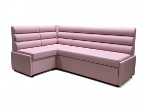 Угловой диван Призма Валики со спальным местом розовый в Лесном - lesnoj.magazinmebel.ru | фото